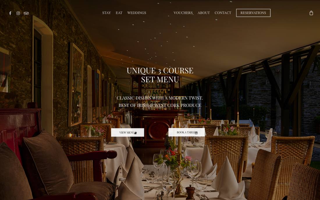 Blairscove House & Restaurant website