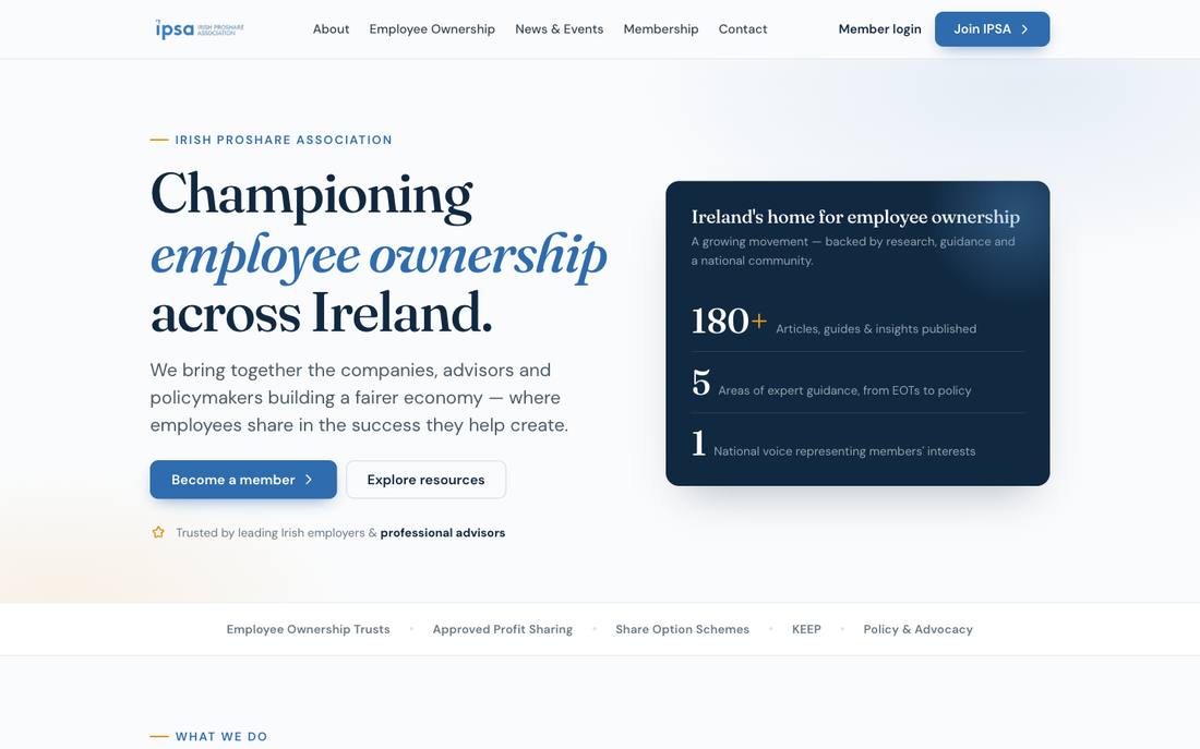 Irish ProShare Association website
