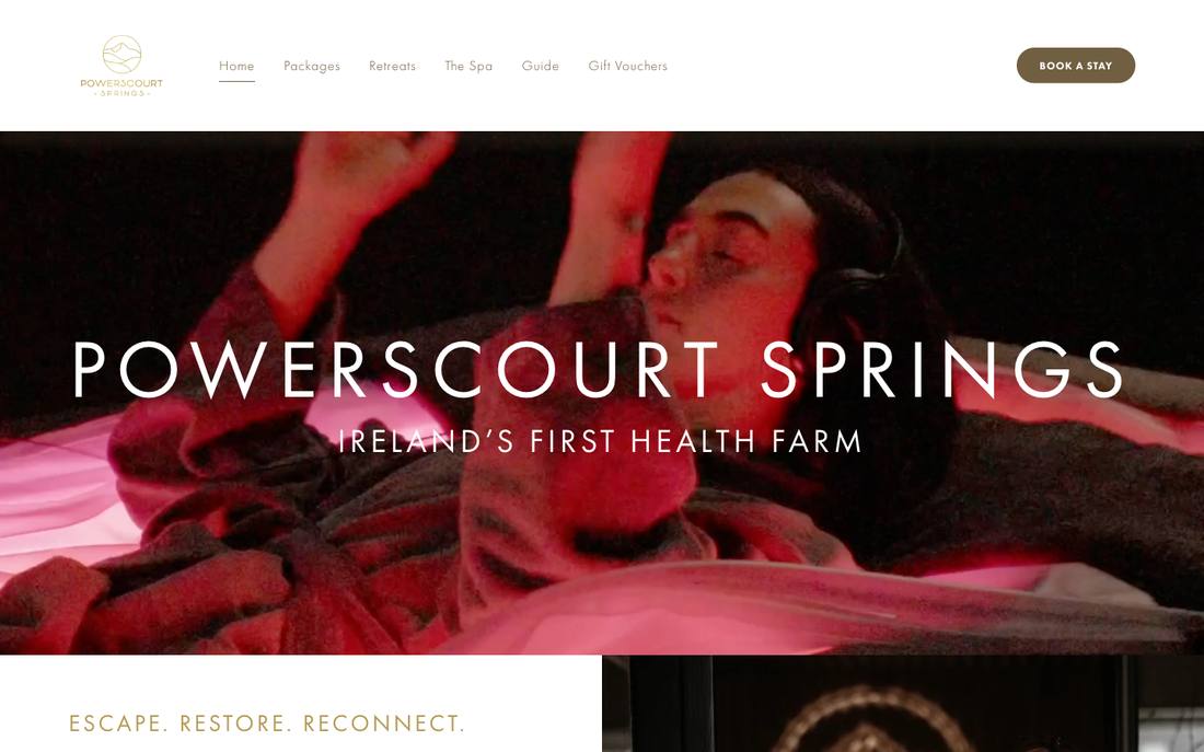 Powerscourt Springs Health Farm website